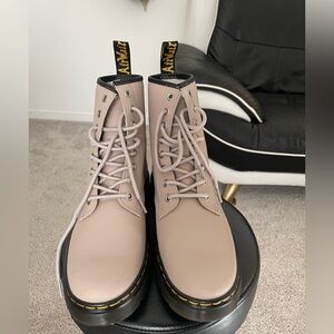 Dr. Martens Zavala Booties Vintage Taupe Combat Boots